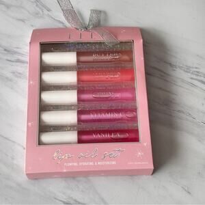 ELLE Makeup Beauty Accessories Five Piece Tinted Lip Hydrating Lip Oil Set  New